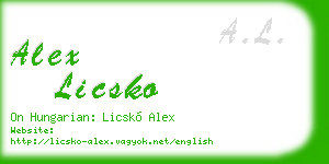 alex licsko business card