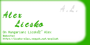 alex licsko business card